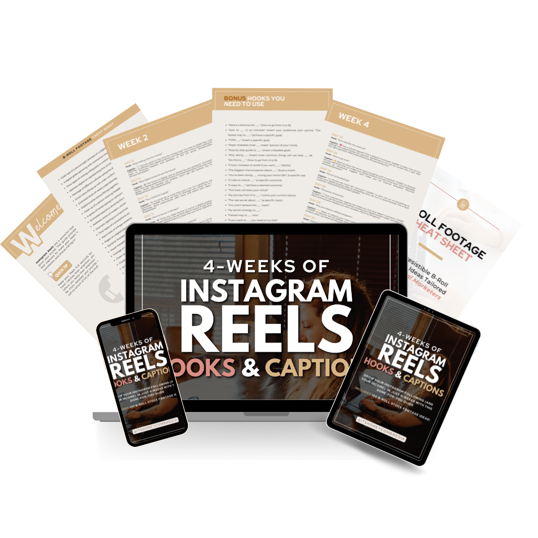 4 Weeks of Instagram Reel Hooks and Captions – Shop Honeycomb Media